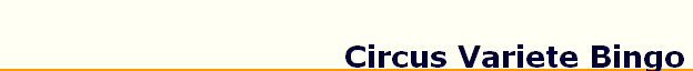 Circus Variete Bingo